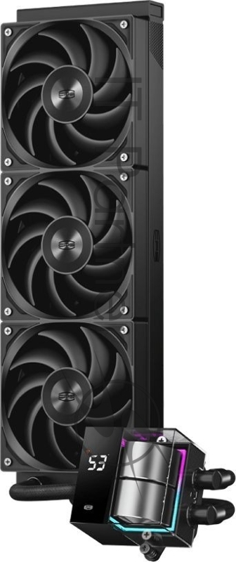 Система водяного охлаждения PcCooler DS360 BK Soc-AM5/AM4/1200/1700/1851 черный 4-pin Al LCD 300W Ret (DS360-BKNWXX-GL)