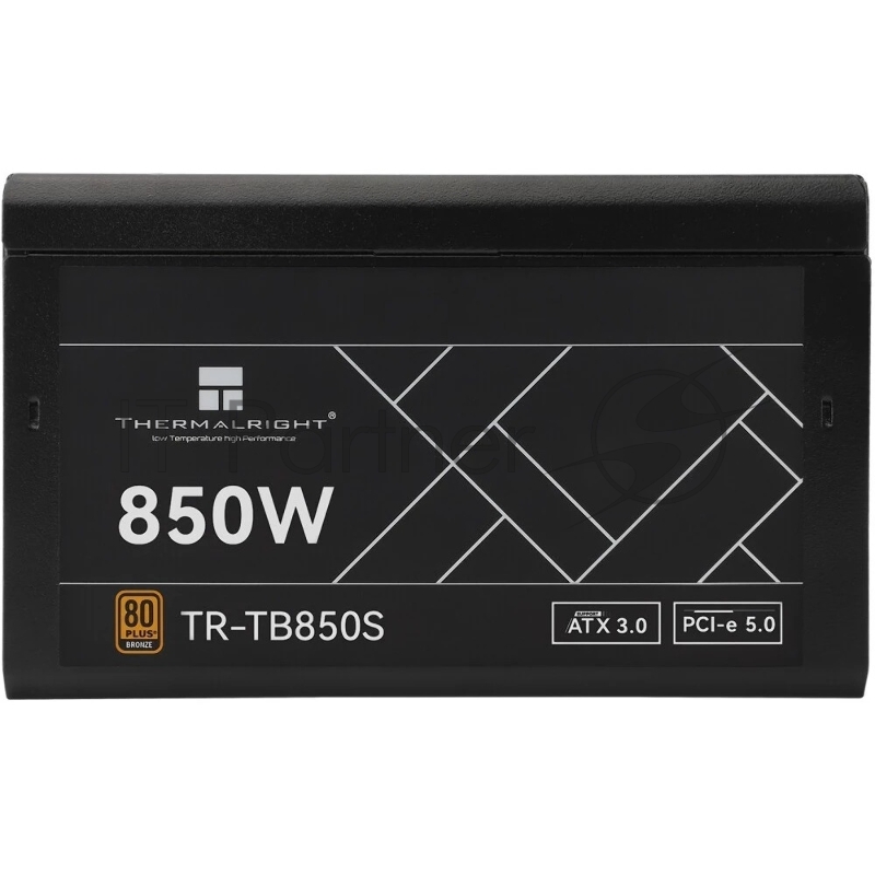 Блок питания 850W/ Thermalright, 850W 80+ Bronze (ATX, 3, PCIe 5.0, Non-modular, 1x24(20+4)pin 550mm, 1xCPU*2 8(4+4)pin 600+150mm, 1xPCIe*2 8(6+2)pin 500+150mm, 1x12VHPWR PCIe 5.0 12+4pin 600mm, 1xSATA*3+MOLEX4pin*1 400+150+150+150mm, 1xSATA*2+MOLEX4