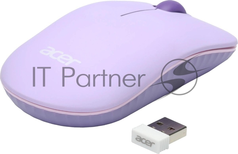 Мышь беспроводная Acer OMR205 фиолетовый, 1200 dpi, радиоканал, USB, кнопки - 3