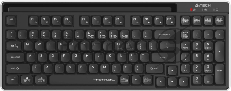 Клавиатура A4Tech Fstyler FBX70C черный USB беспроводная BT/Radio slim Multimedia (FBX70C)