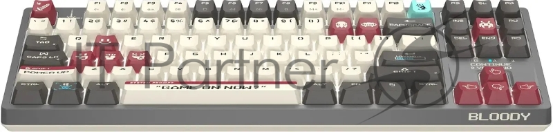 Клавиатура A4Tech Bloody S87 Pixels Red механическая серый/белый USB Multimedia for gamer LED (S87 PIXELS)