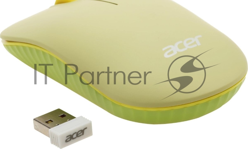 Клавиатура + мышь Acer OCC205 клав:зеленый/желтый мышь:зеленый/желтый USB беспроводная slim (ZL.ACCEE.00E)