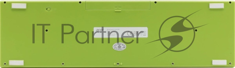Клавиатура + мышь Acer OCC205 клав:зеленый/желтый мышь:зеленый/желтый USB беспроводная slim (ZL.ACCEE.00E)