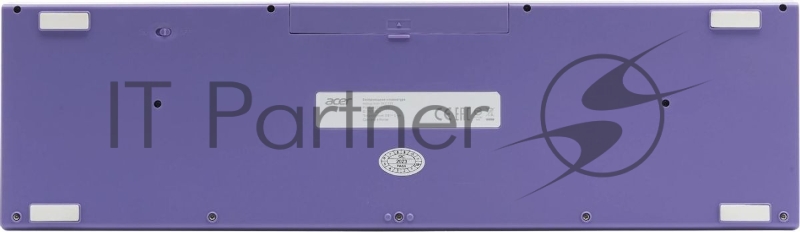 Клавиатура + мышь Acer OCC205 клав:фиолетовый мышь:фиолетовый USB беспроводная slim (ZL.ACCEE.00D)