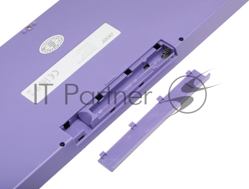 Клавиатура + мышь Acer OCC205 клав:фиолетовый мышь:фиолетовый USB беспроводная slim (ZL.ACCEE.00D)