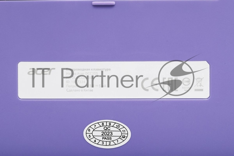 Клавиатура + мышь Acer OCC205 клав:фиолетовый мышь:фиолетовый USB беспроводная slim (ZL.ACCEE.00D)