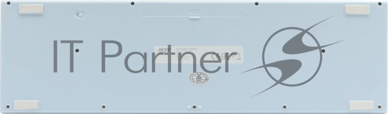 Клавиатура + мышь Acer OCC205 клав:белый/голубой мышь:белый/голубой USB беспроводная slim (ZL.ACCEE.00C)