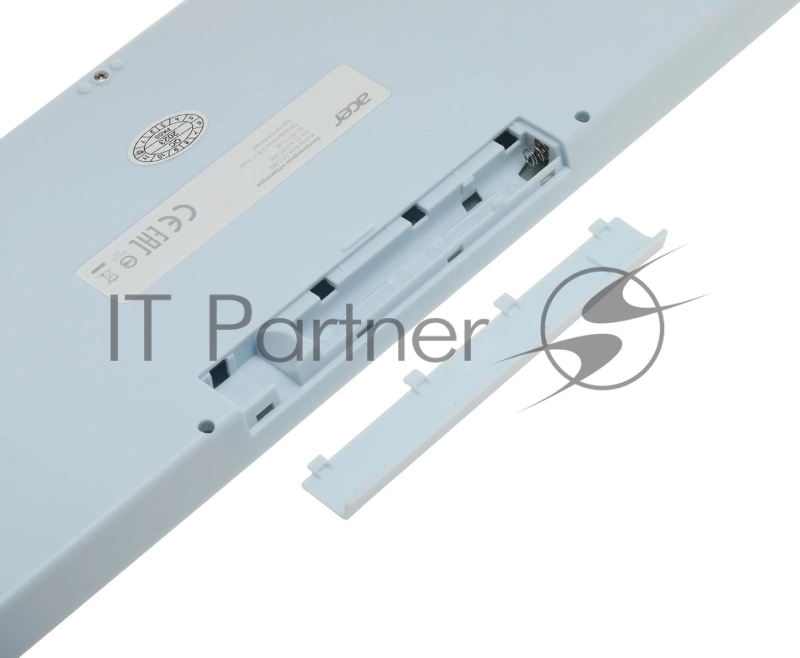 Клавиатура + мышь Acer OCC205 клав:белый/голубой мышь:белый/голубой USB беспроводная slim (ZL.ACCEE.00C)