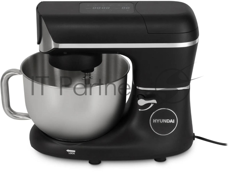 Кухонная машина Hyundai HYM-S8591 планетар.вращ. 1500Вт черный/серебристый