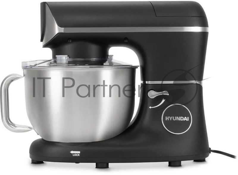 Кухонная машина Hyundai HYM-S8591 планетар.вращ. 1500Вт черный/серебристый
