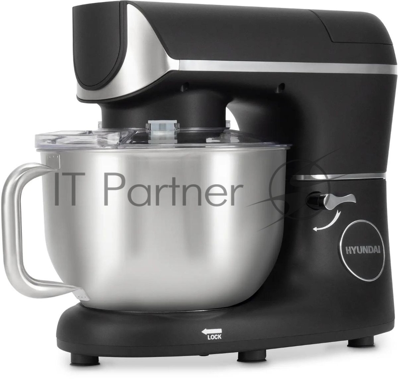 Кухонная машина Hyundai HYM-S8591 планетар.вращ. 1500Вт черный/серебристый