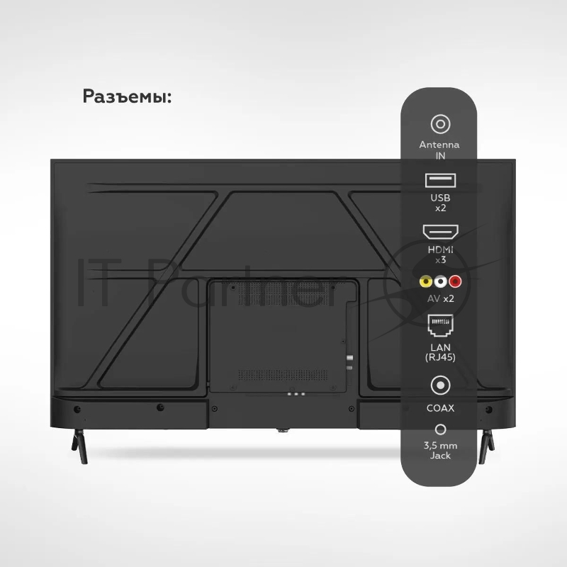 Телевизор BQ 43FS38B Black (РФ). 43 FHD ОС Android 14