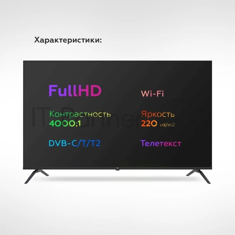 Телевизор BQ 43FS38B Black (РФ). 43 FHD ОС Android 14