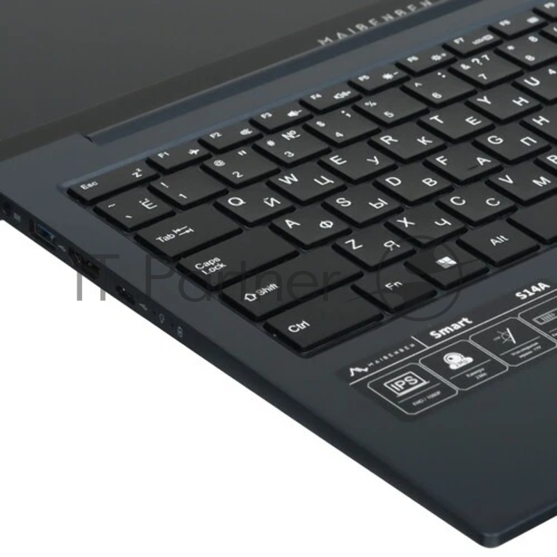 Ноутбук Maibenben Smart S14A--iN10UM темно синий S14A-iN10UMB1SLURE0 14(1920x1080 (матовый) IPS)/Intel N-series N100(0.8Ghz)/8192Mb/512PCISSDG UHD Graphics/Cam/BT/WiFi/38WHr/war 1y/1.45kg/Linux + Screen 60Hz, 250nits, 16:9