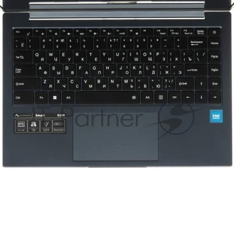 Ноутбук Maibenben Smart S14A-iN10UM темно синий 14(1920x1080 (матовый) IPS)/Intel N-series N100(0.8Ghz)/8192Mb/256PCISSDG UHD Graphics/Cam/BT/WiFi/38WHr/war 1y/1.45kg/Linux + Screen 60Hz, 250nits, 16:9