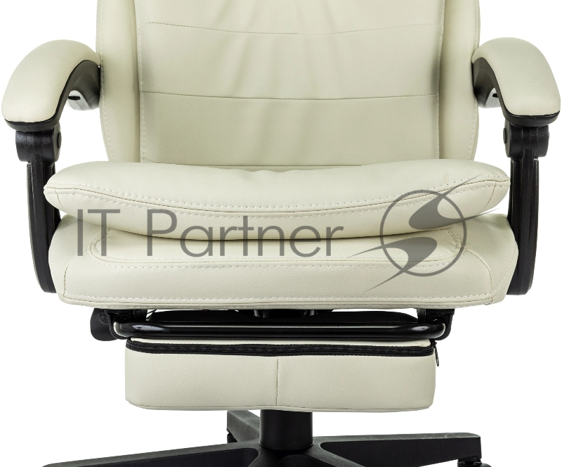 Кресло руководителя Бюрократ T-9950MSG-F слоновая кость эко.кожа крестов. пластик подст.для ног