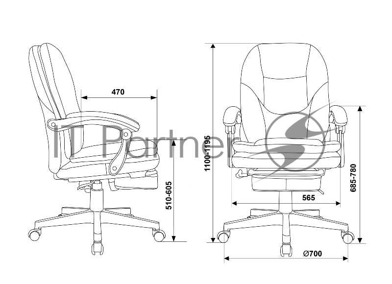 Кресло руководителя Бюрократ T-9950MSG-F слоновая кость эко.кожа крестов. пластик подст.для ног