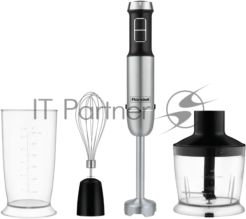 Блендер погружной Rondell RDE-1306 1200Вт черный/серебристый