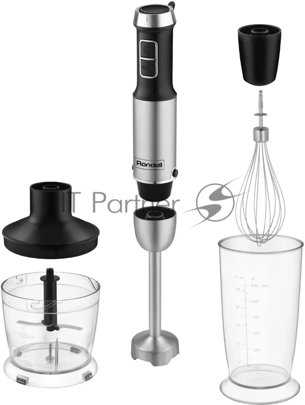 Блендер погружной Rondell RDE-1306 1200Вт черный/серебристый
