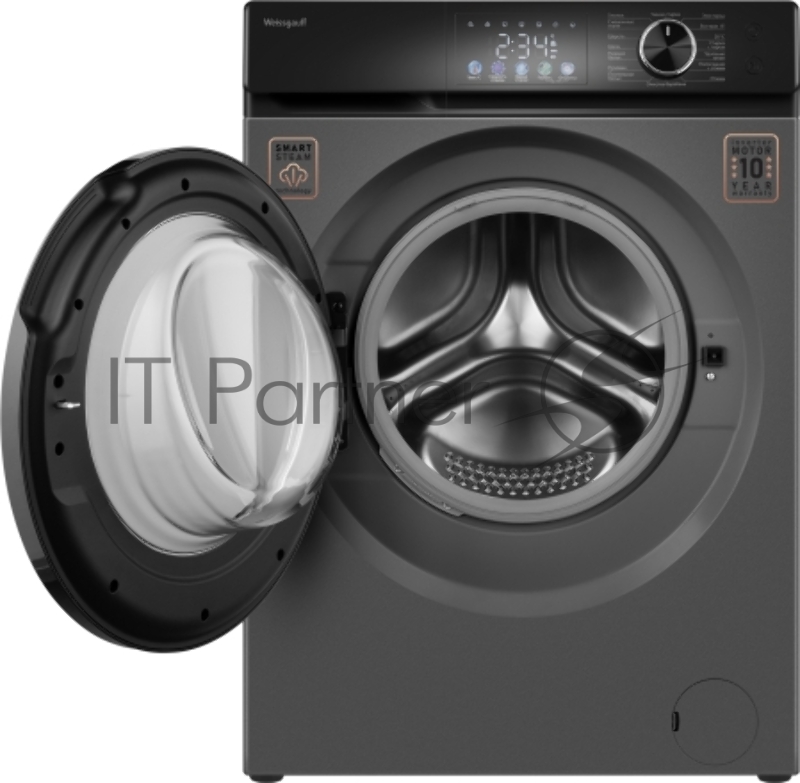 Стиральная машина Weissgauff WM 45127 Inverter Steam Color Touch Grey
