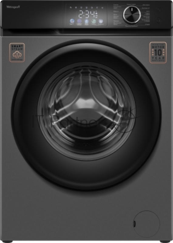 Стиральная машина Weissgauff WM 45127 Inverter Steam Color Touch Grey