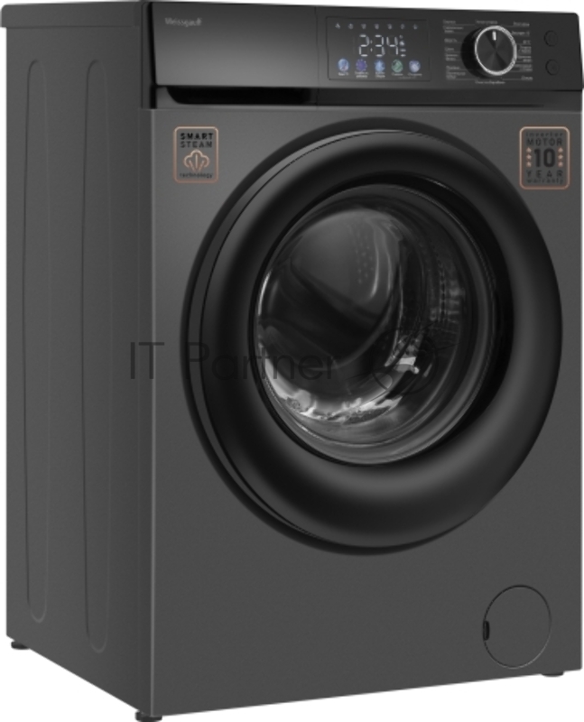 Стиральная машина Weissgauff WM 45127 Inverter Steam Color Touch Grey