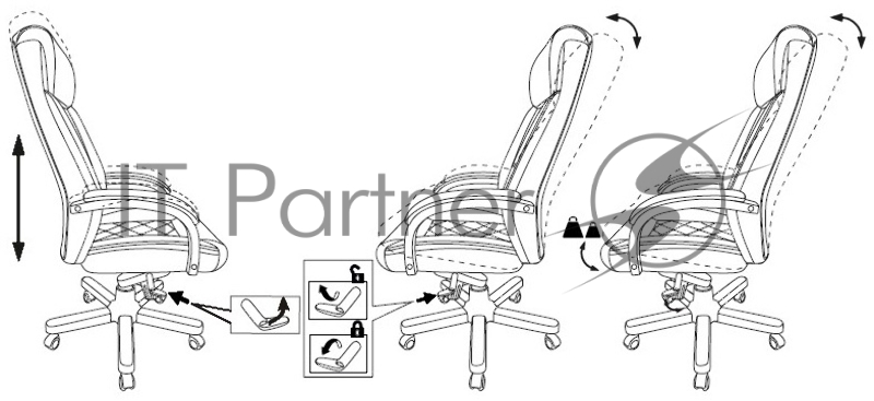 Кресло руководителя Бюрократ T-9924WALNUT черный кожа с подголов. крестовина металл/дерево