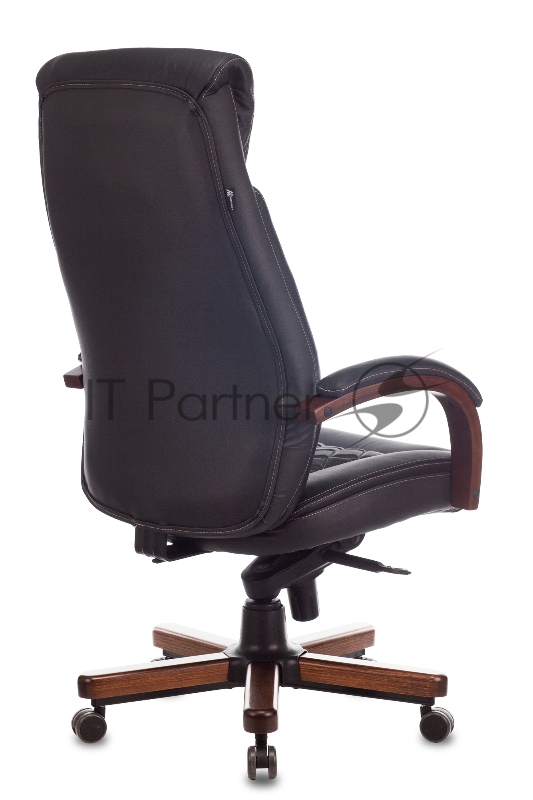 Кресло руководителя Бюрократ T-9924WALNUT черный кожа с подголов. крестовина металл/дерево