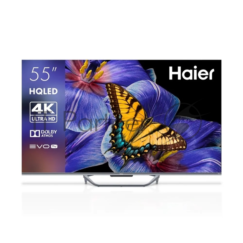 Телевизор Haier DH1VMZD01RU 55 Smart TV S4, QLED, 4K Ultra HD, серый, СМАРТ ТВ, Android TV