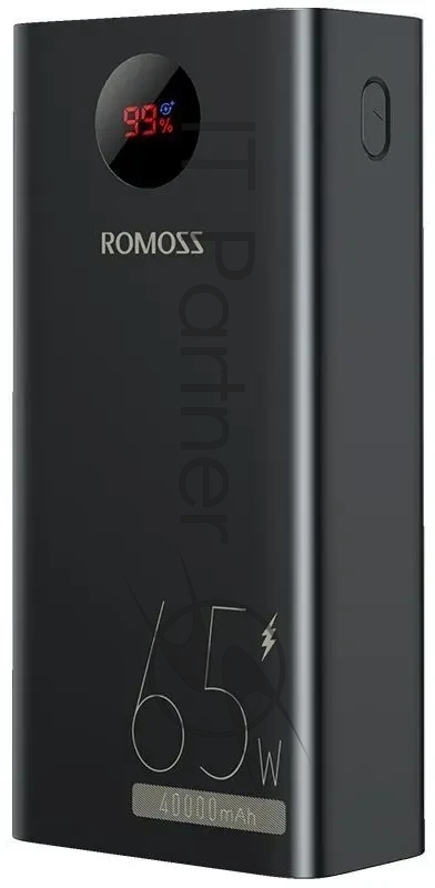 Мобильный аккумулятор Romoss PEA40 Pro 40000mAh QC3.0/PD3.0 65W 3A 2xUSB-A/USB-C черный
