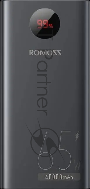Мобильный аккумулятор Romoss PEA40 Pro 40000mAh QC3.0/PD3.0 65W 3A 2xUSB-A/USB-C черный