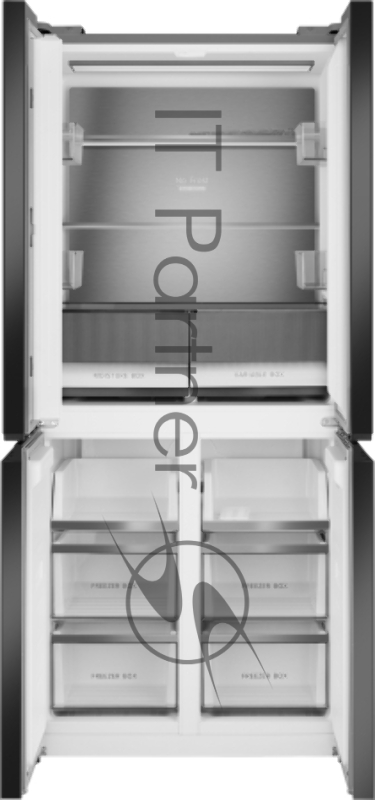 Холодильник Weissgauff WCD 450 Bru Steel Glass NoFrost Inverter