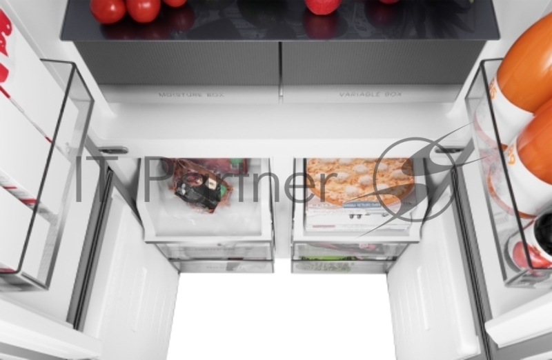 Холодильник Weissgauff WCD 450 Bru Steel Glass NoFrost Inverter