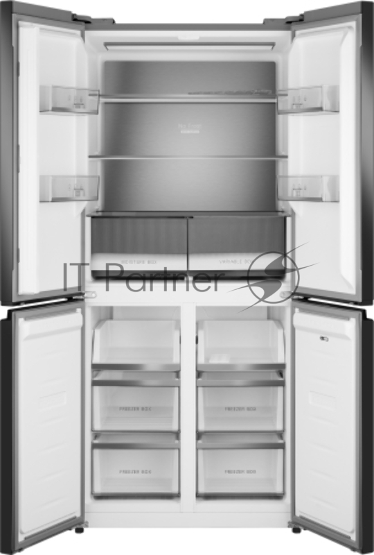 Холодильник Weissgauff WCD 450 Bru Steel Glass NoFrost Inverter