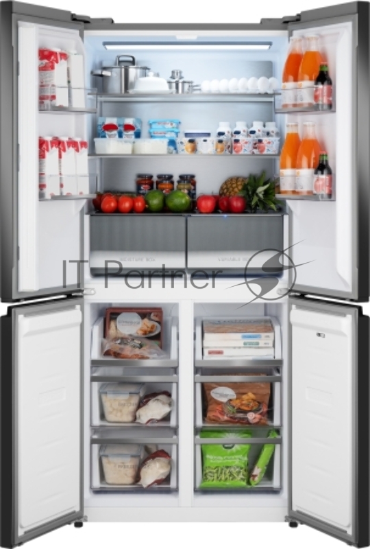 Холодильник Weissgauff WCD 450 Bru Steel Glass NoFrost Inverter