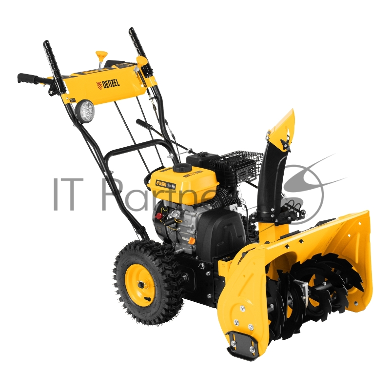 Гибридная снегоуборочная машина с функц. подметания SWB-800, 212 сс, руч. старт, 2 насадки// Denzel