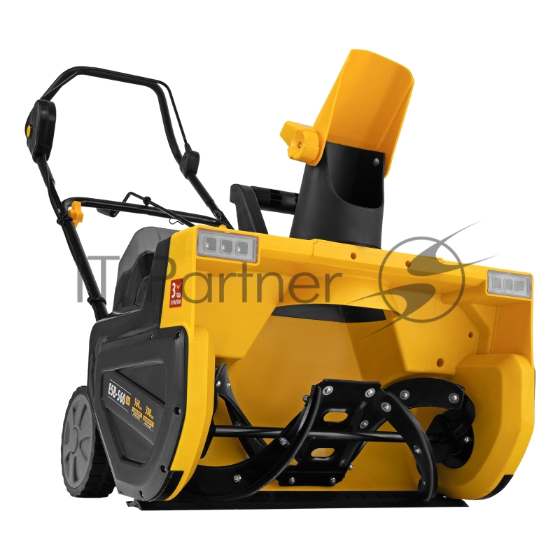 Снегоуборочная машина аккумуляторная, ESB-560Li, 560 мм, 40В, 2 АКБ 5 Ач, ЗУ, метал. шнек // Denzel