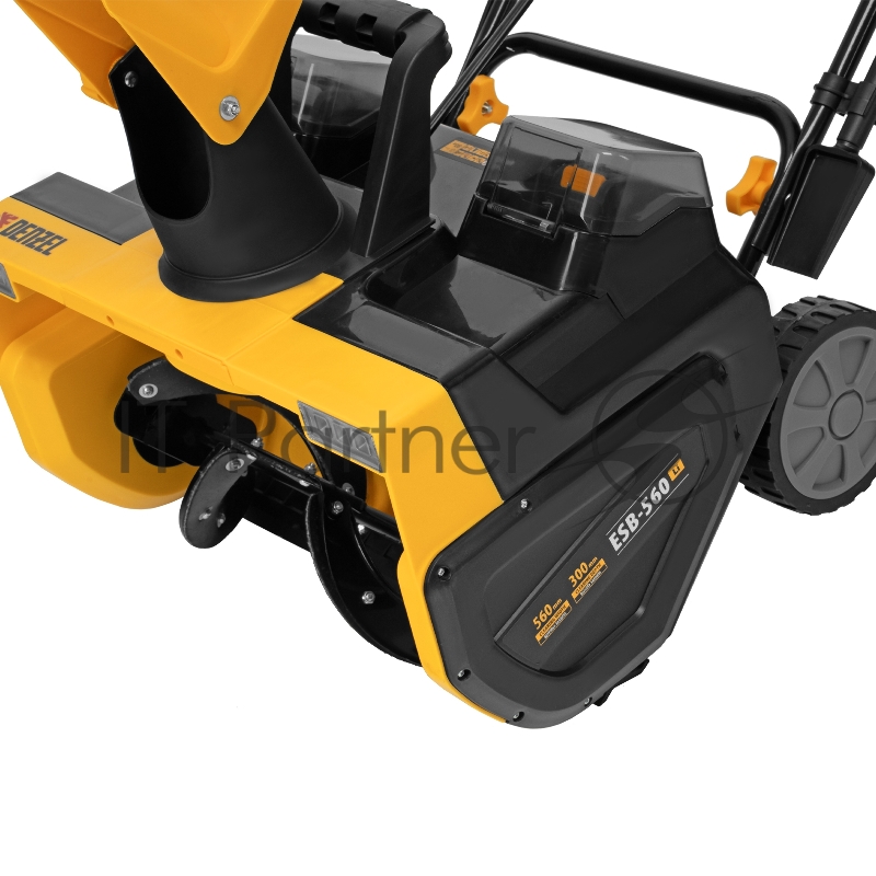 Снегоуборочная машина аккумуляторная, ESB-560Li, 560 мм, 40В, 2 АКБ 5 Ач, ЗУ, метал. шнек // Denzel