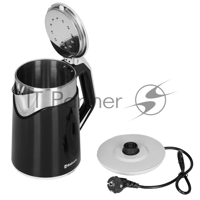 Чайник электрический SAKURA SA-2172BK 1,8л, двухслойн черн