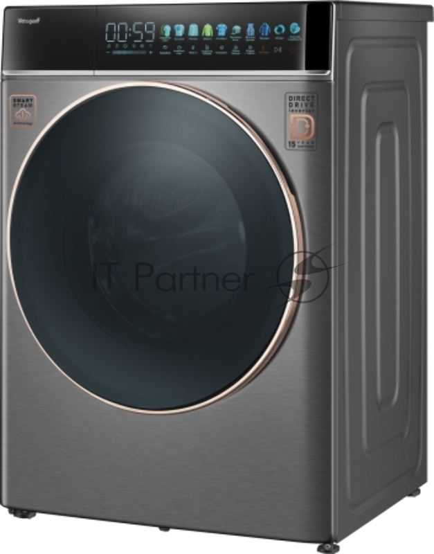 Стиральная машина Weissgauff WM 58411 Direct Drive Inverter Premium Steam Grey