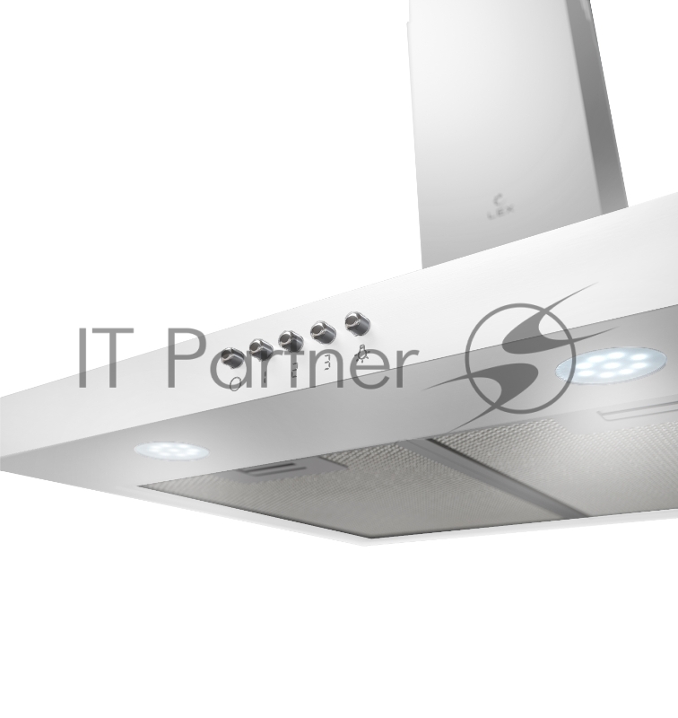 Вытяжка каминная Lex BRIZ 500 белый управление: кнопочное (1 мотор)