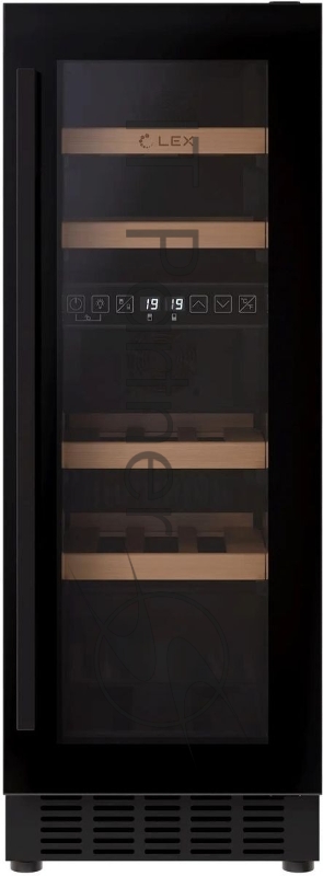 Винный шкаф Lex LWD3017BL dual zone 1-нокамерн. черный