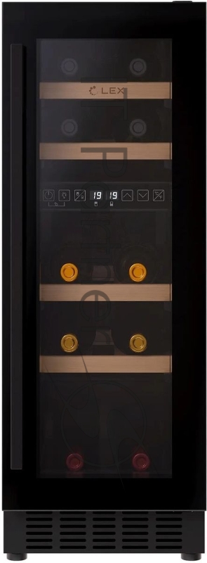 Винный шкаф Lex LWD3017BL dual zone 1-нокамерн. черный