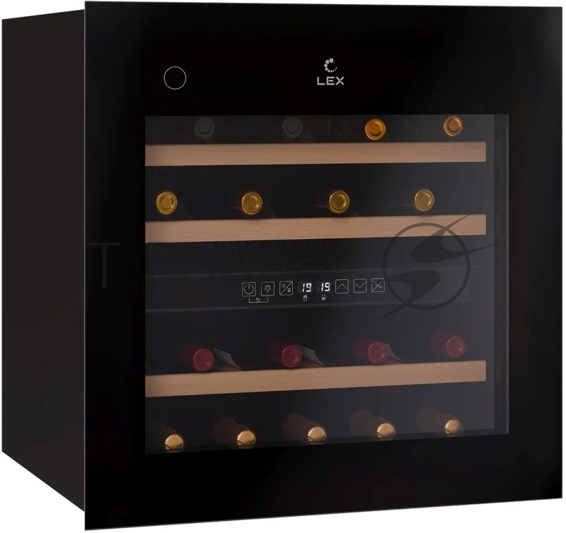 Винный шкаф Lex LWD6036BL dual zone PP 1-нокамерн. черный (CHAT500008)