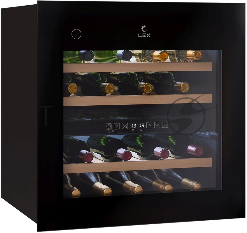 Винный шкаф Lex LWD6036BL dual zone PP 1-нокамерн. черный (CHAT500008)