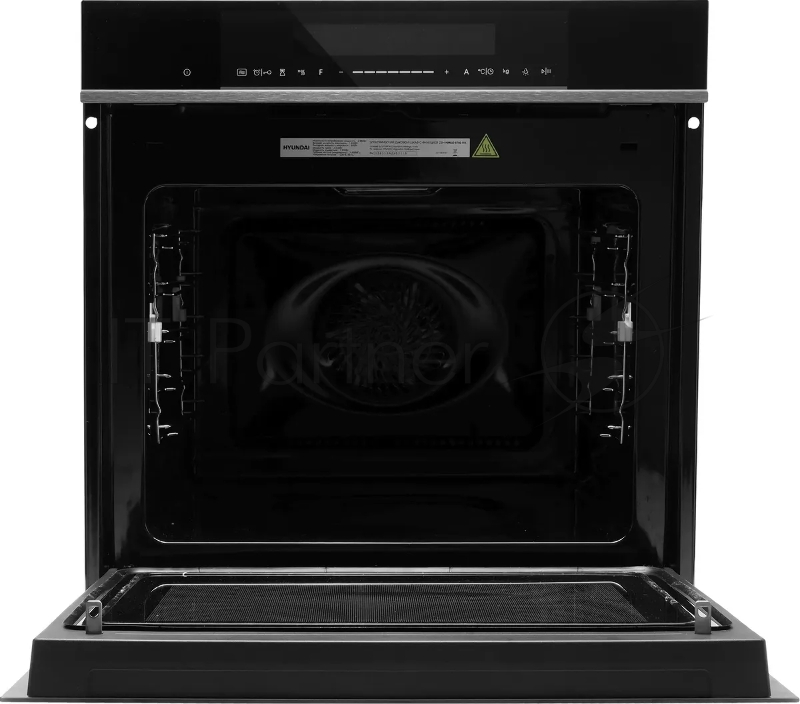 Духовой шкаф Электрический Hyundai HMEO 6780 DX черное стекло/серебристый
