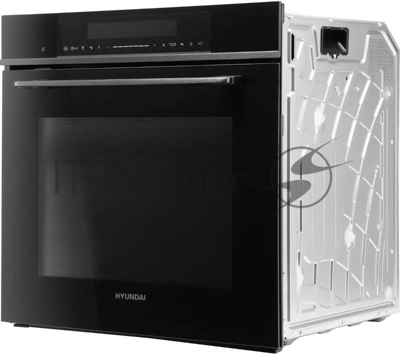 Духовой шкаф Электрический Hyundai HMEO 6780 DX черное стекло/серебристый
