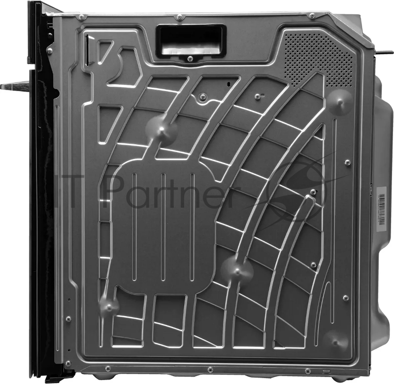 Духовой шкаф Электрический Hyundai HMEO 6780 DX черное стекло/серебристый