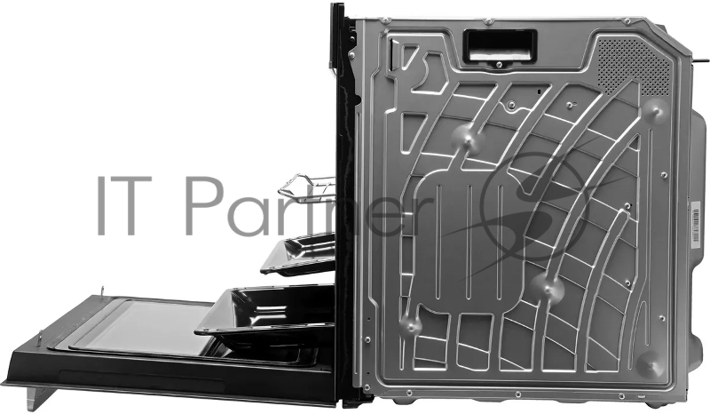 Духовой шкаф Электрический Hyundai HMEO 6780 DX черное стекло/серебристый