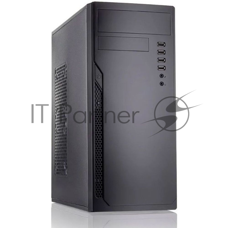 Корпус c блоком питания Foxline FL-301-FZ450-RW ATX case, черный, 450 Ватт w/PSU 450W 8cm, w/4xUSB2.0, w/o FAN, w/DVD-RW, w/C13-C14 cable 1.5m